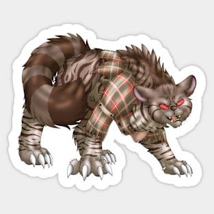 WereCat: Chocolate Tabby Sticker